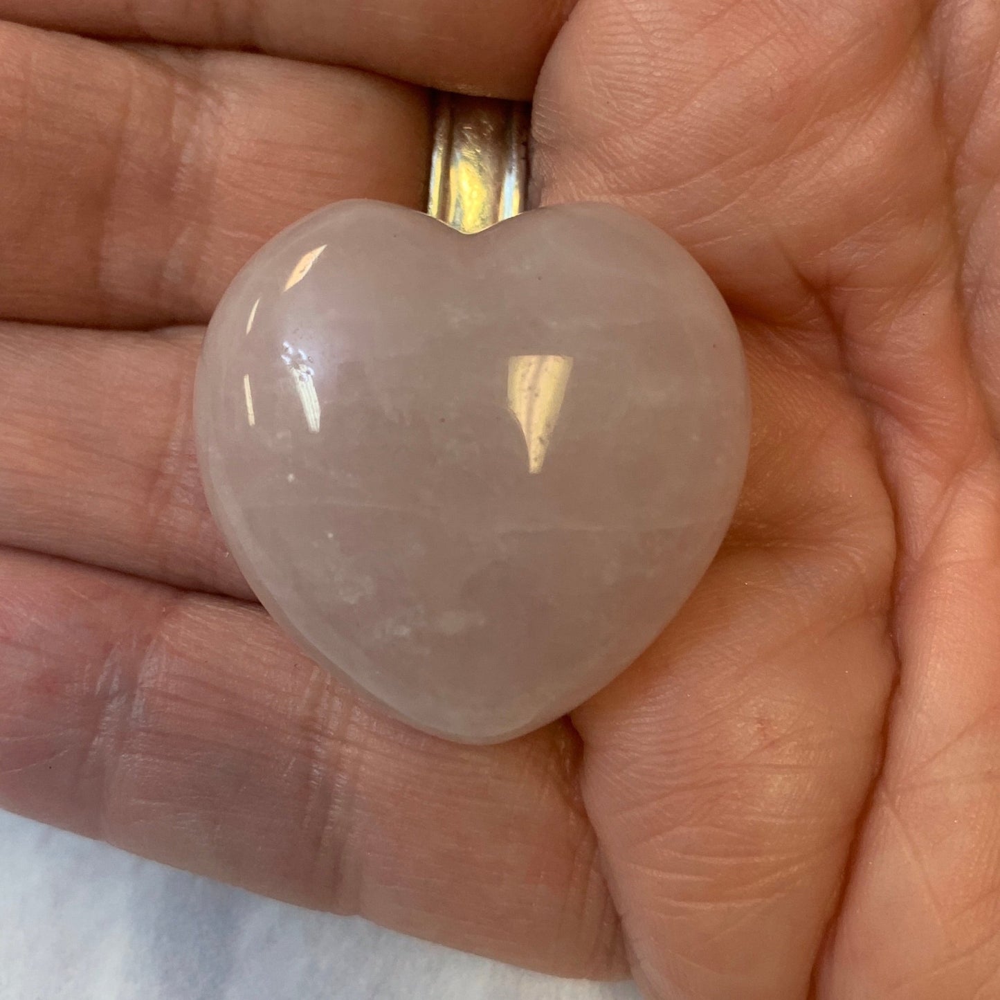 Rose Quartz Tumbled 30mm Heart - The Mystical Moon Online Store