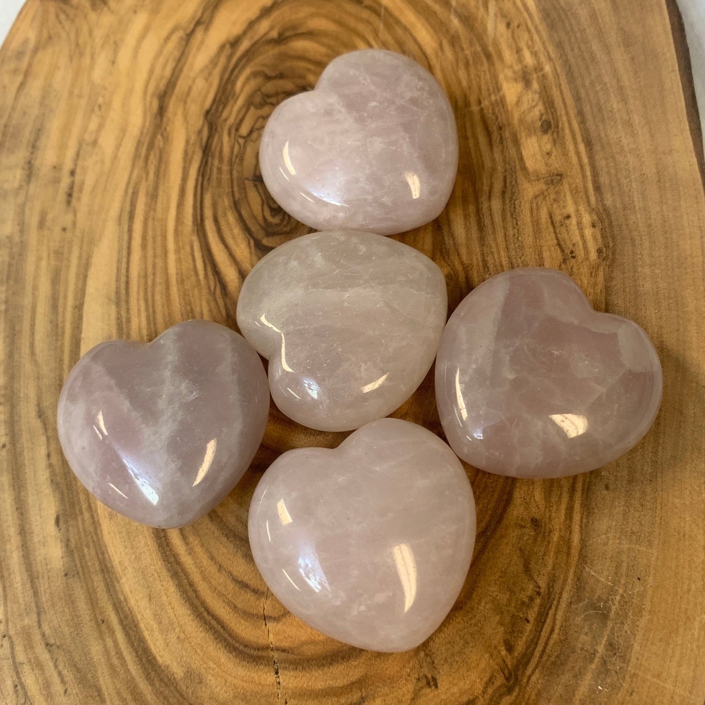Rose Quartz Tumbled 30mm Heart - The Mystical Moon Online Store