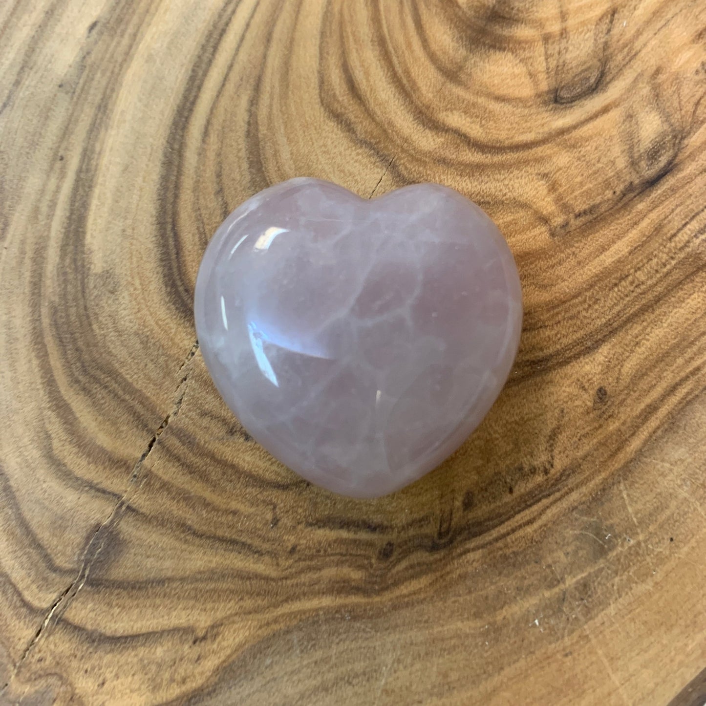 Rose Quartz Tumbled 30mm Heart - The Mystical Moon Online Store