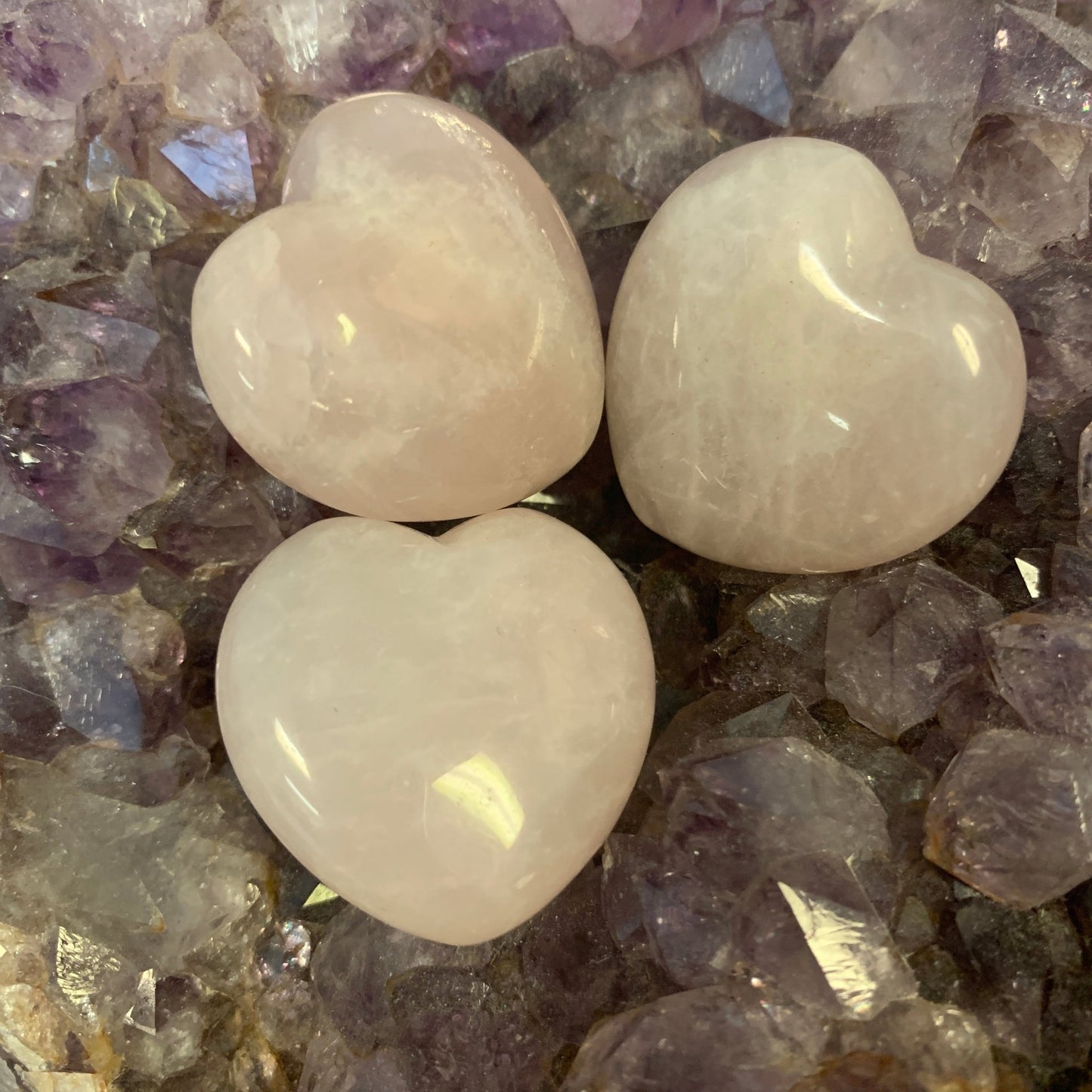 Rose Quartz Tumbled 30mm Heart - The Mystical Moon Online Store