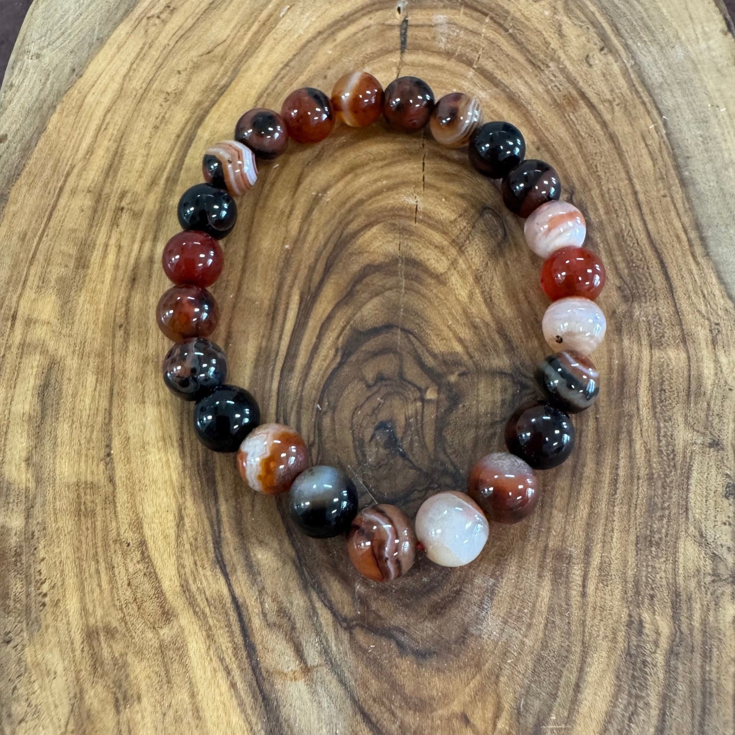 Sardonyx Beaded Bracelet 8mm - The Mystical Moon Online Store
