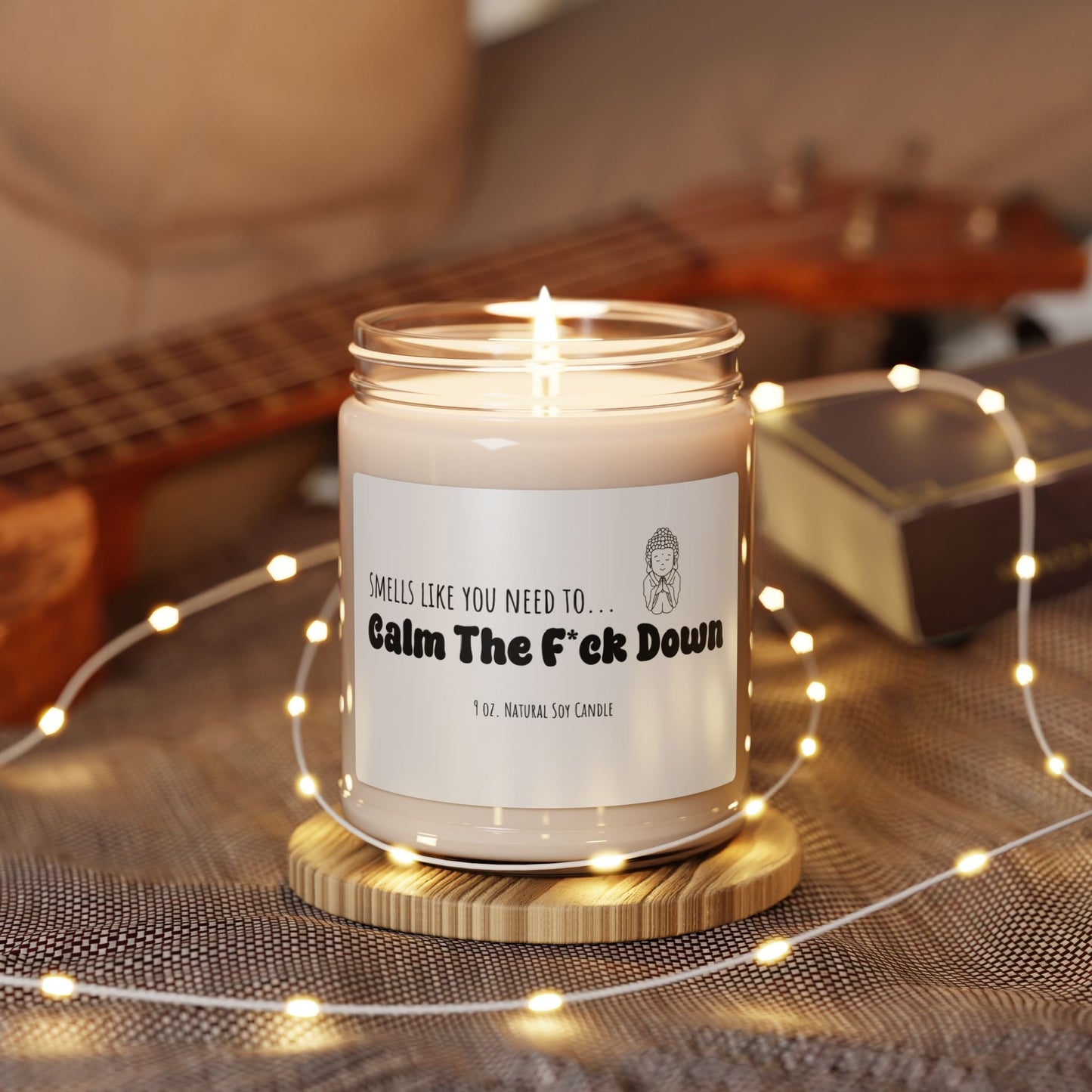 Smells Like You Need To Calm The F*ck Down Meditation Candle, Hippy Candle Gift, Zen Gift For Her/Him