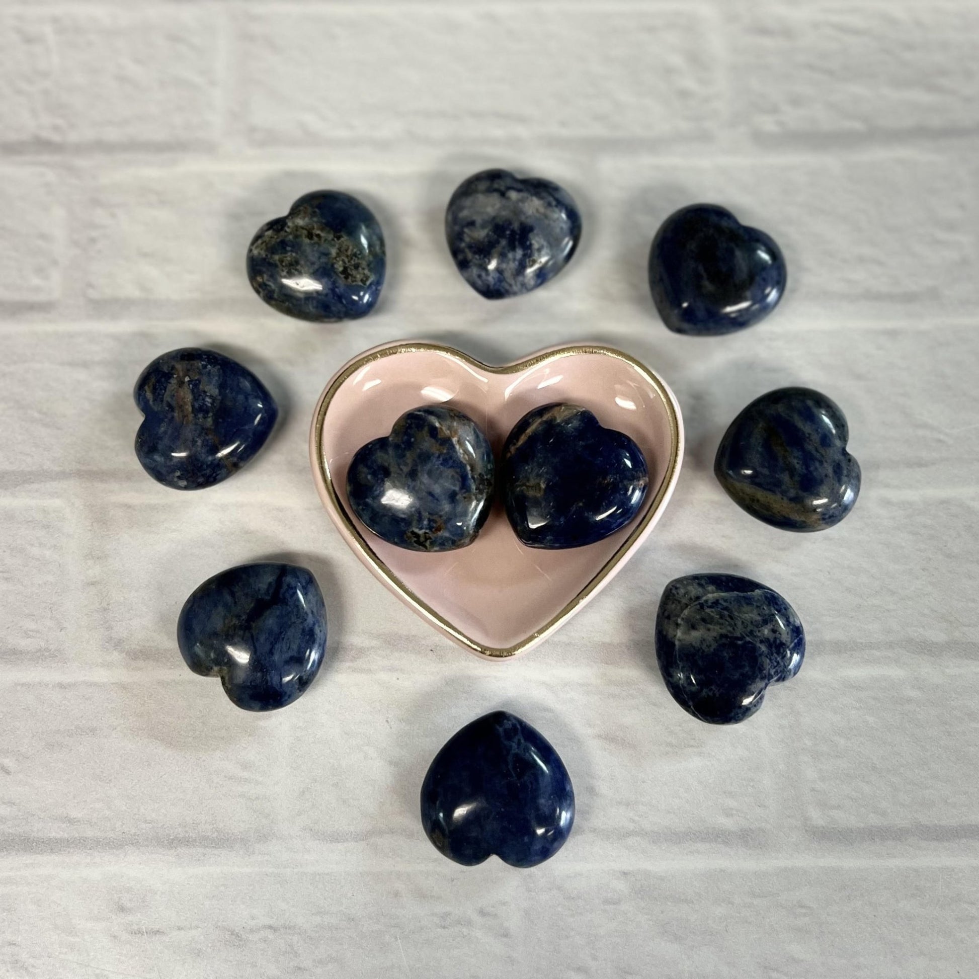 Sodalite Tumbled 30mm Heart - The Mystical Moon Online Store