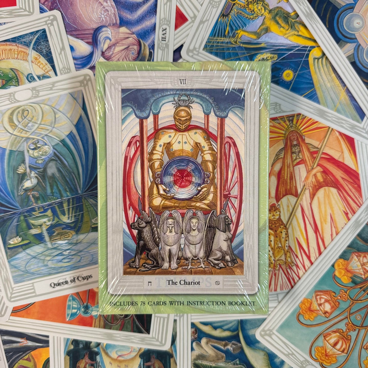 Thoth Tarot by Aleister Crowley back of box