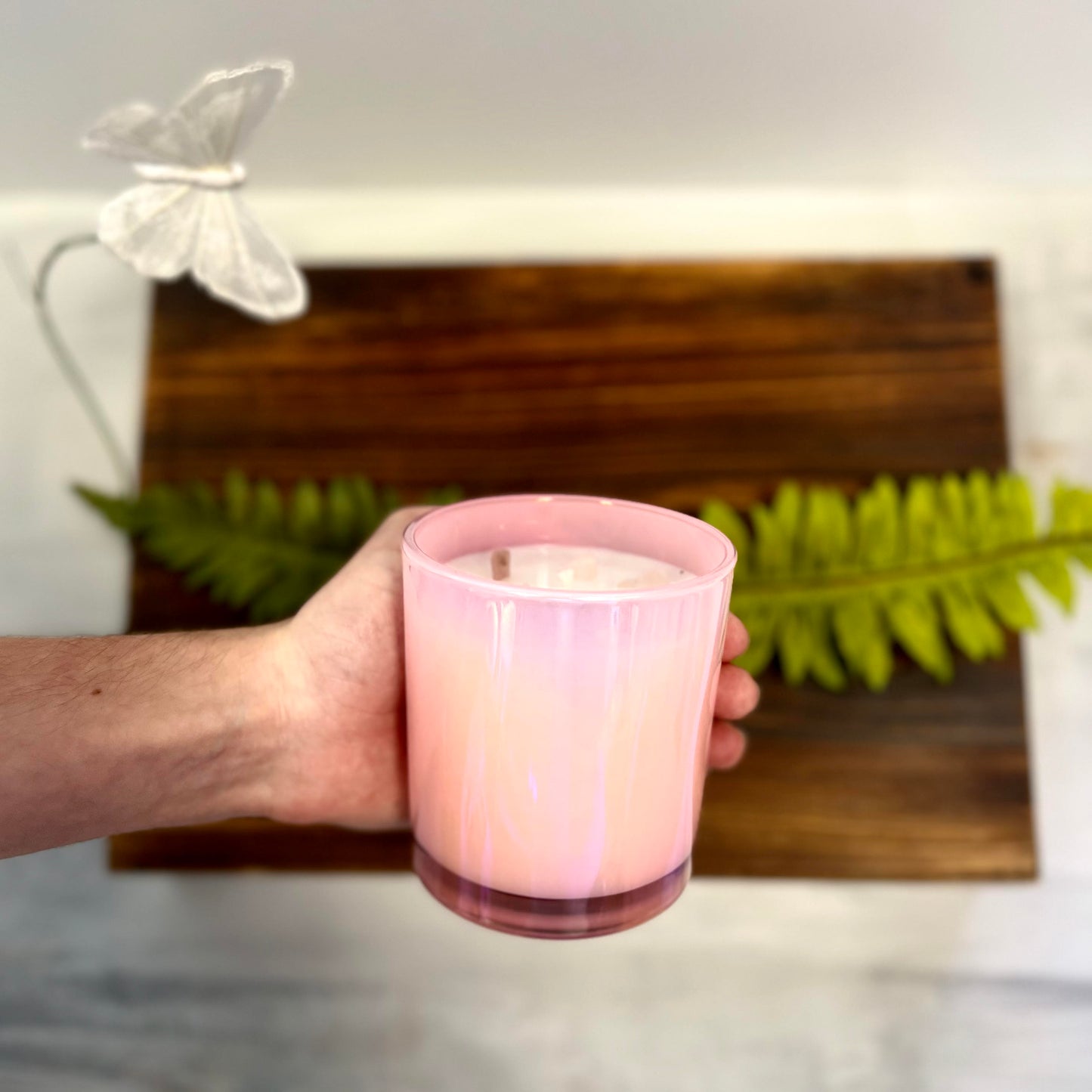 Custom Scented Crystal Candle - The Blush Jar
