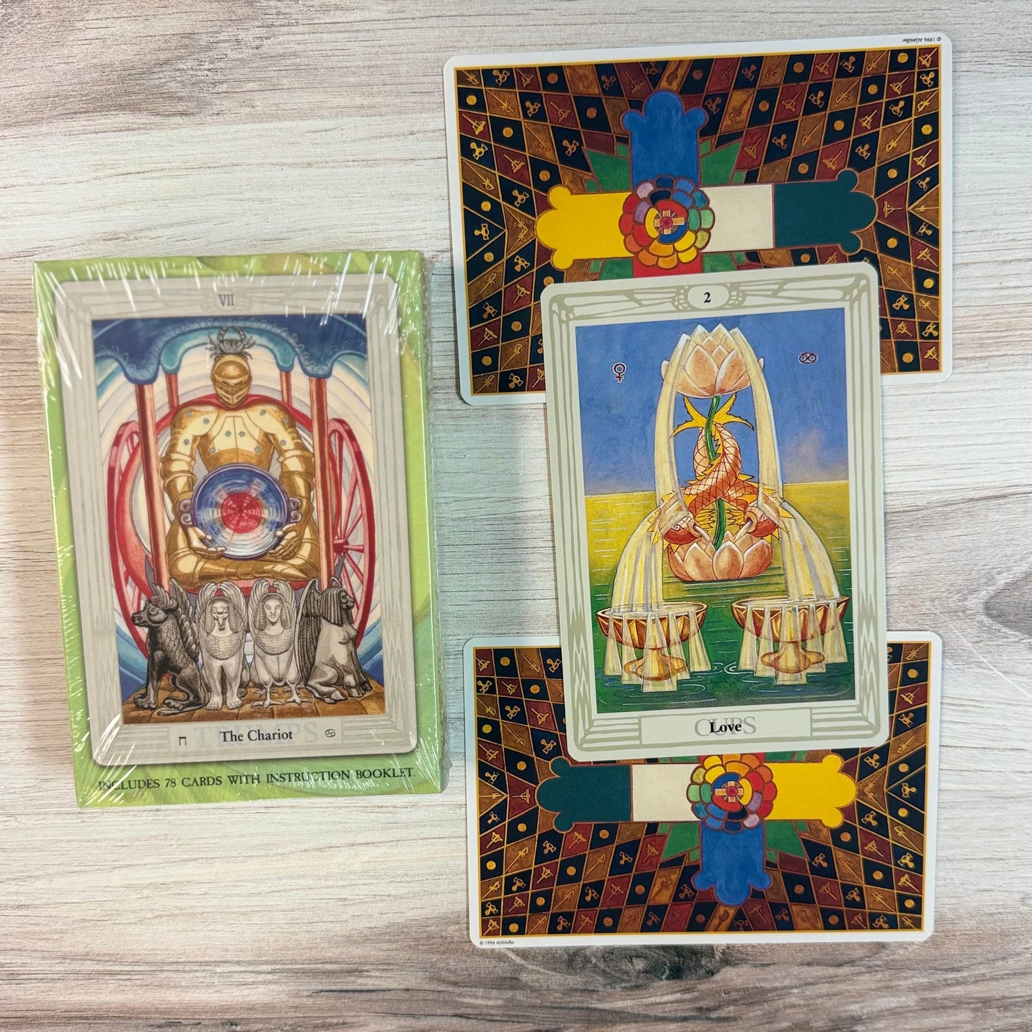 The chariot card Thoth Tarot by Aleister Crowley