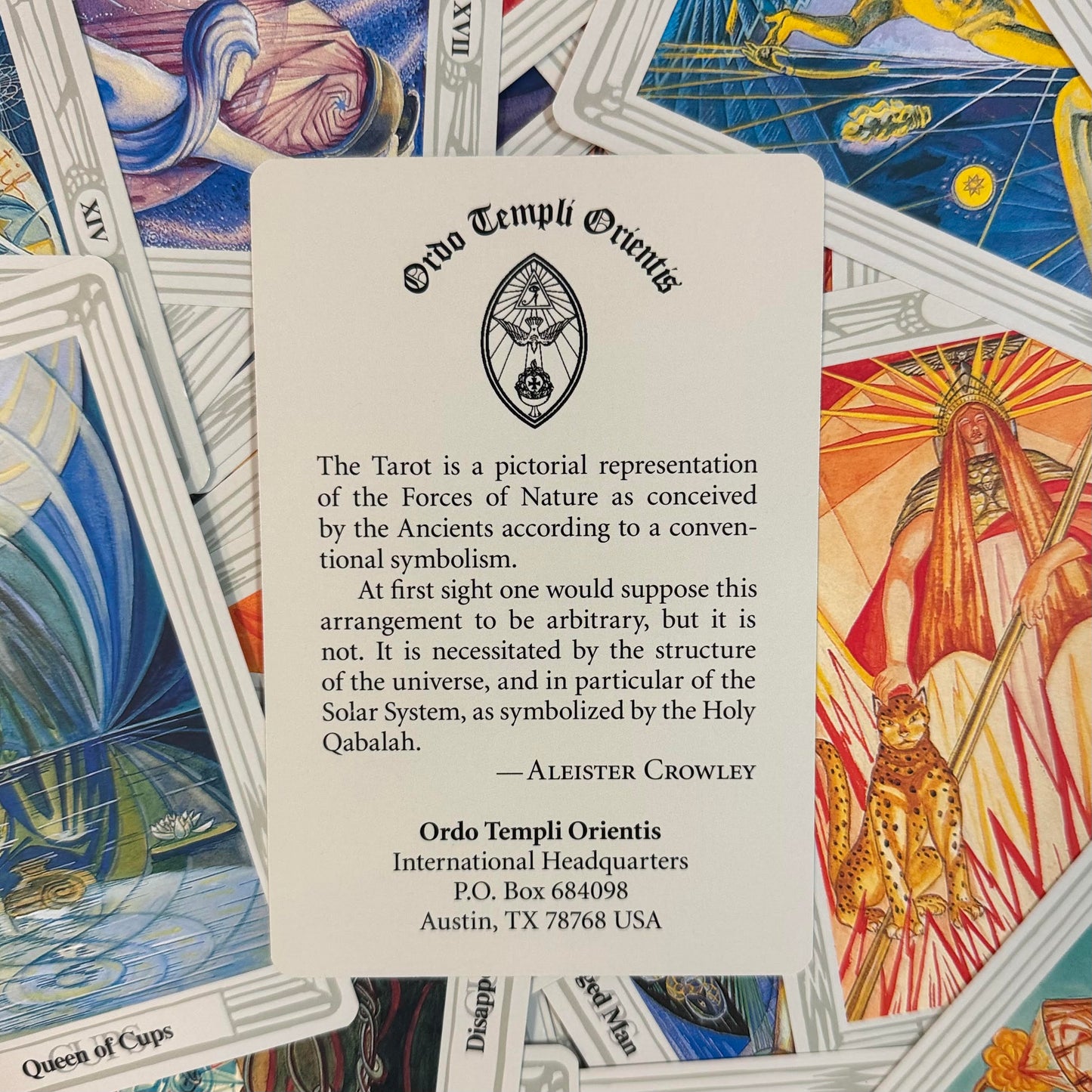 Guide card Thoth Tarot by Aleister Crowley