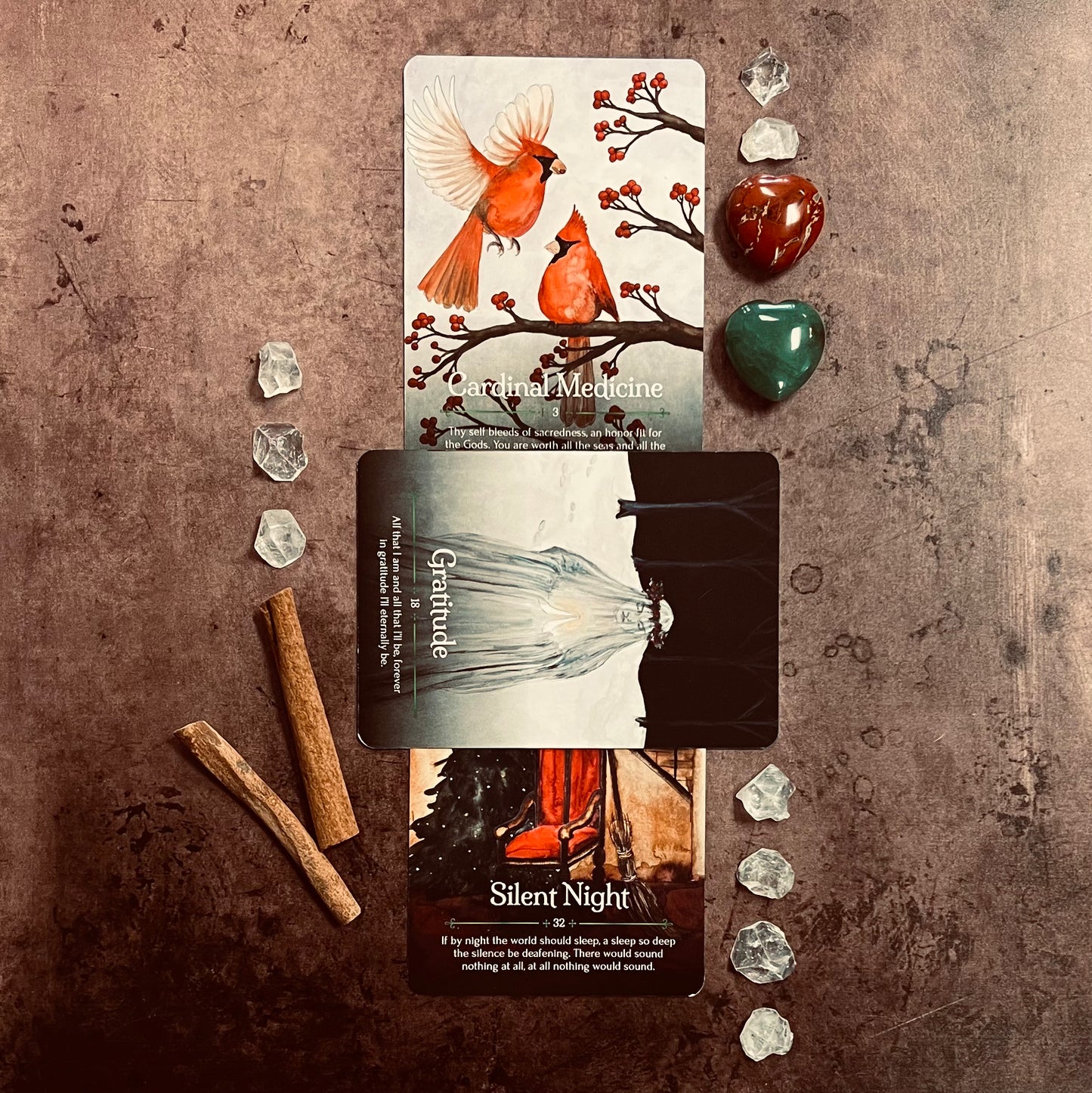 Seasons of the Witch Yule Oracle: 44 gilded cards and 144-page book by Lorraine Anderson