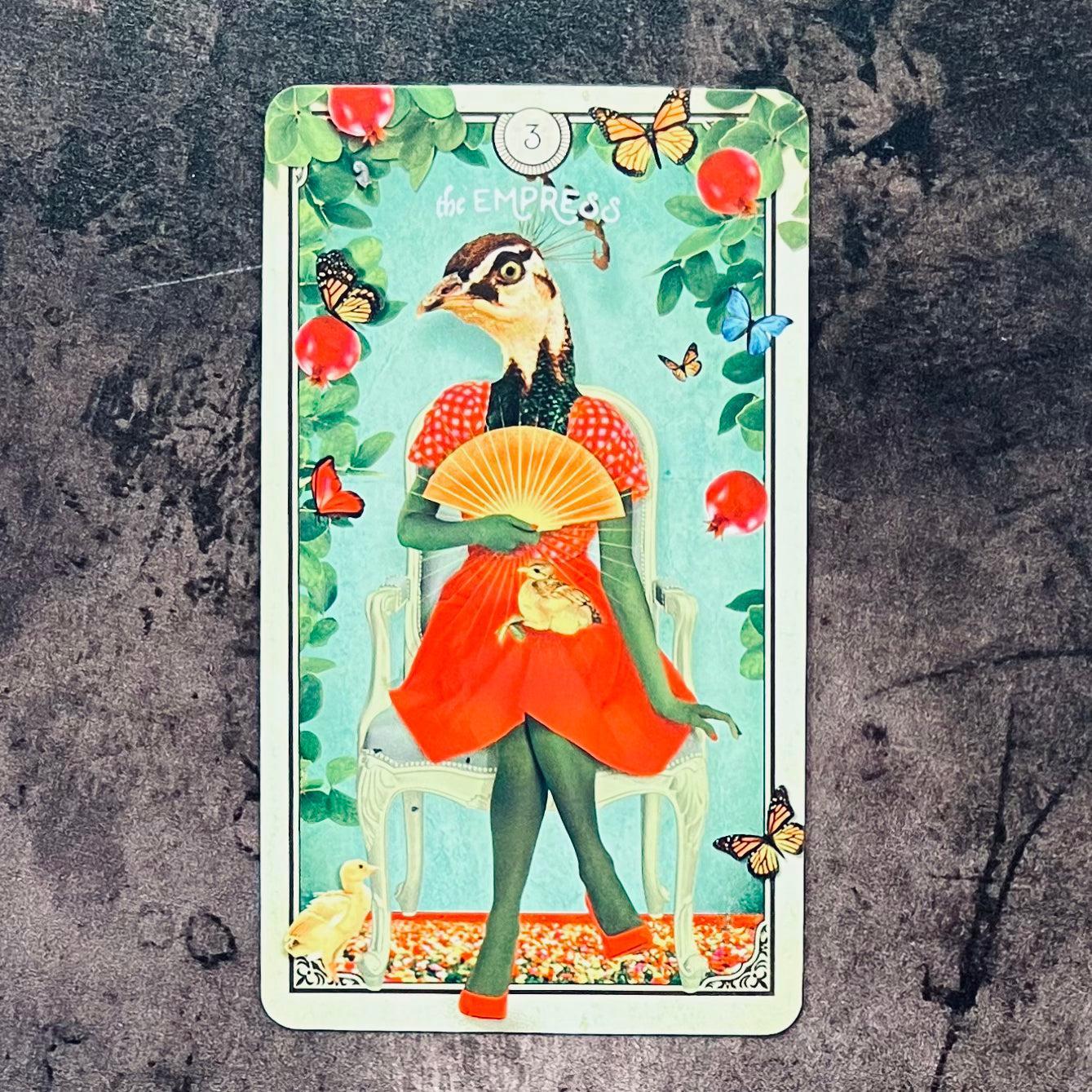 tarot of the curious creatures by chris anne the empress tarot card