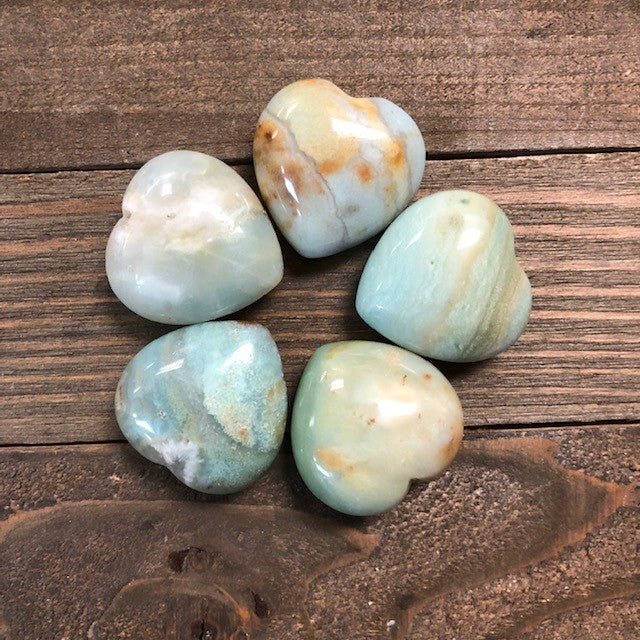 Sky Blue Quartz Tumbled 30mm Heart