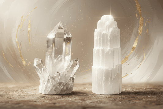 Clear Quartz vs Selenite: A Crystal Love Story - The Mystical Moon Online Store