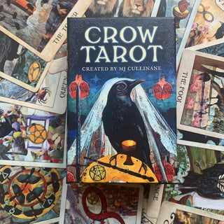 Crow Tarot deck with cards fanned
