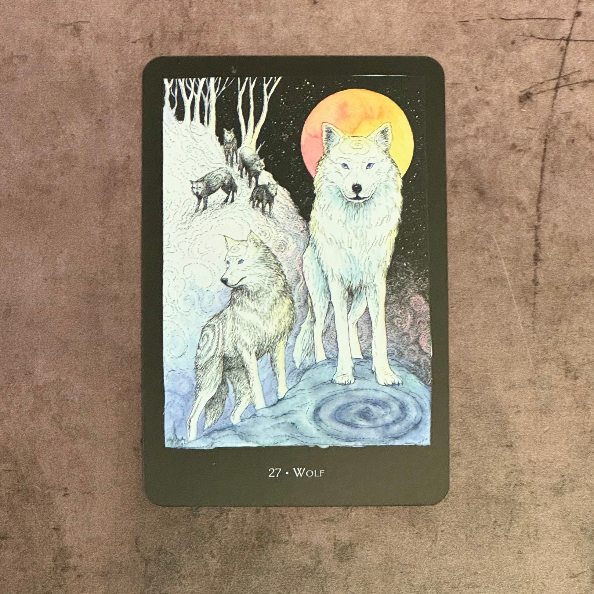 Wolf Card from Call of The Morrigan Oracle Deck