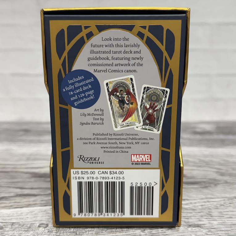 Back of Marvel Tarot deck