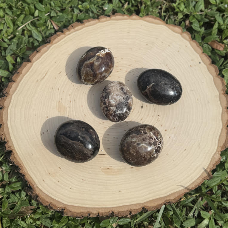 Black Opal Palm Stones