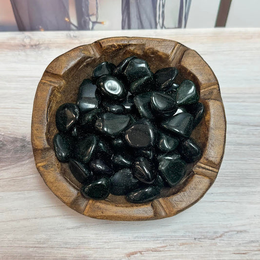 Green Goldstone Tumbled Crystal