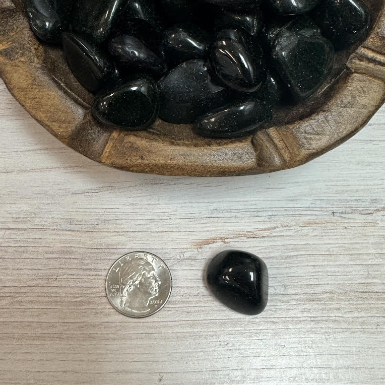 Green Goldstone Tumbled Crystal