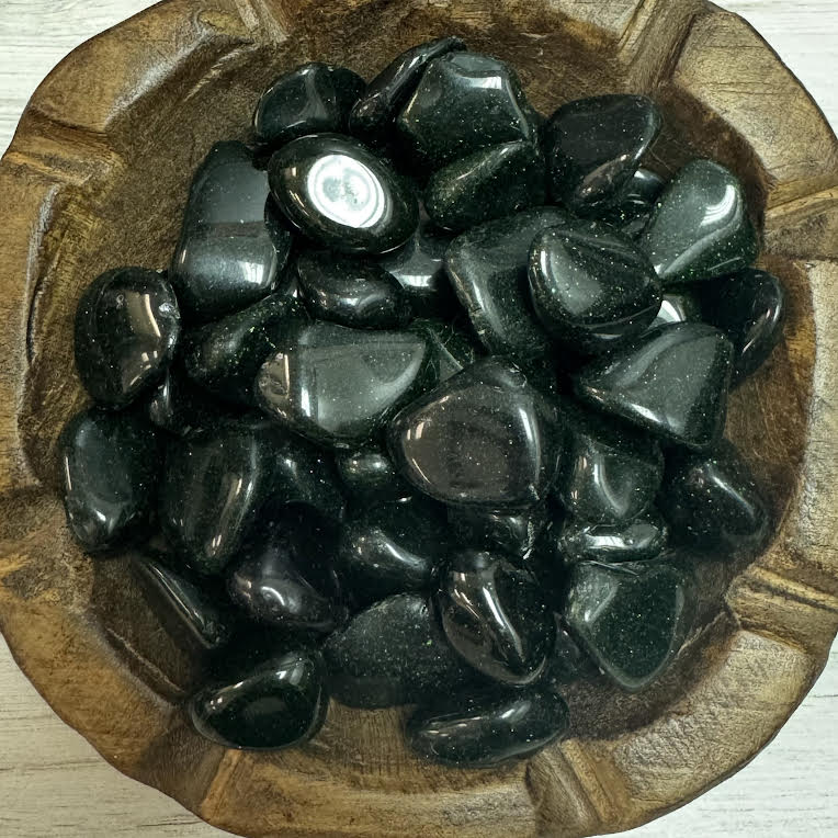 Green Goldstone Tumbled Crystal