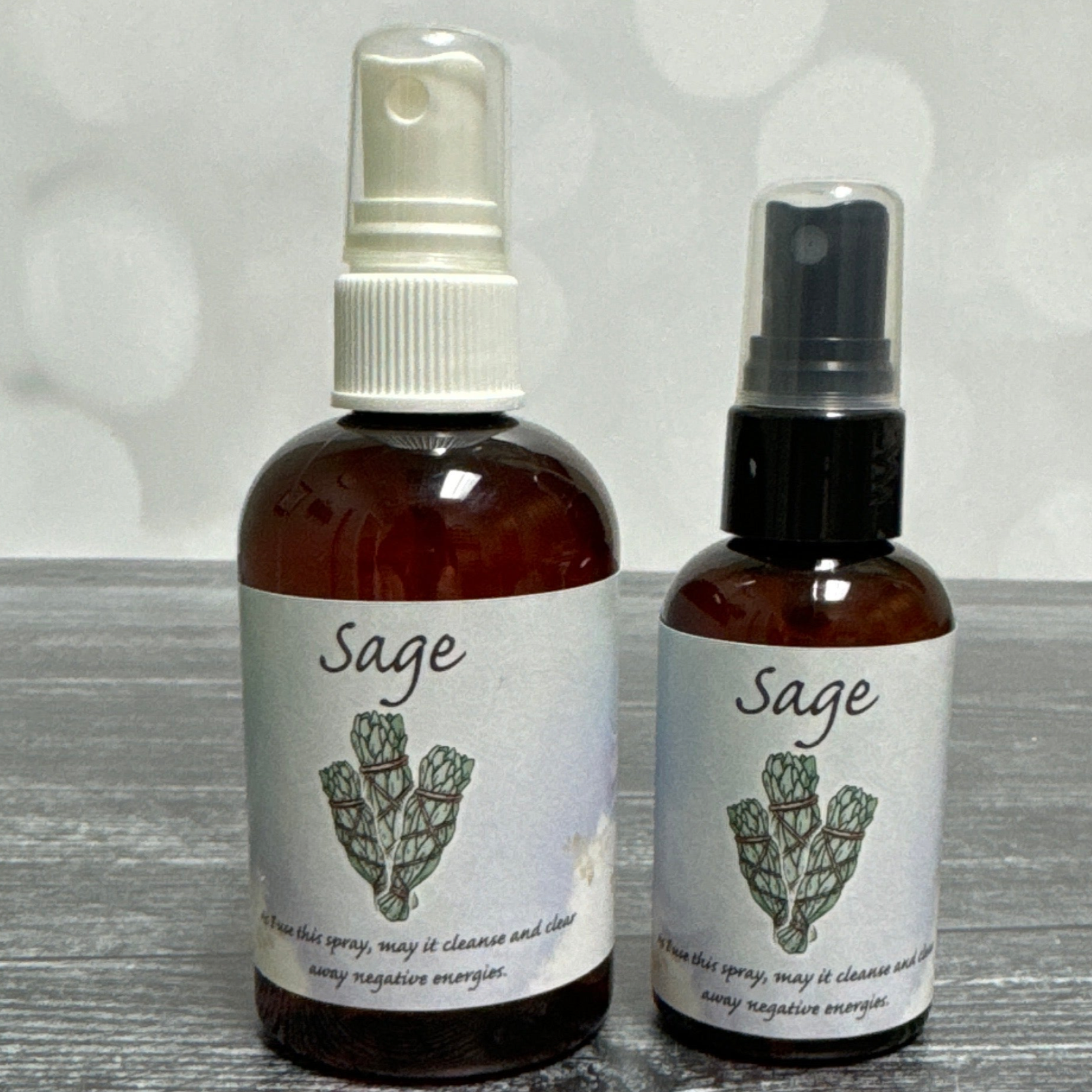 large and small sage sprays