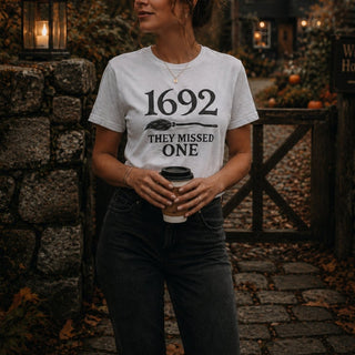 1692 They Missed One Tee — Salem Witch Trial Humor Shirt - The Mystical Moon