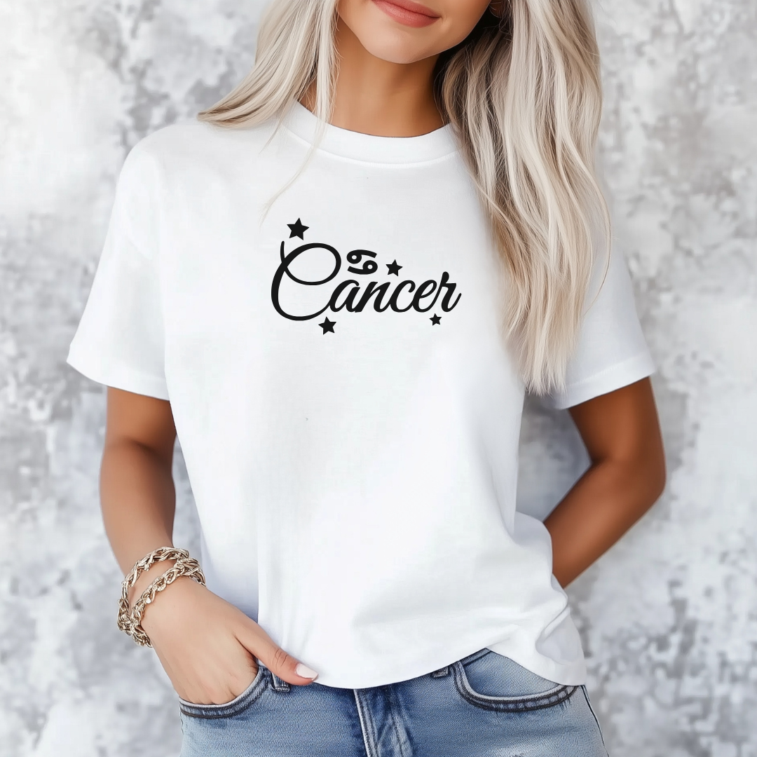 Cancer tee in white