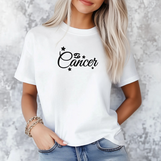 Cancer tee in white