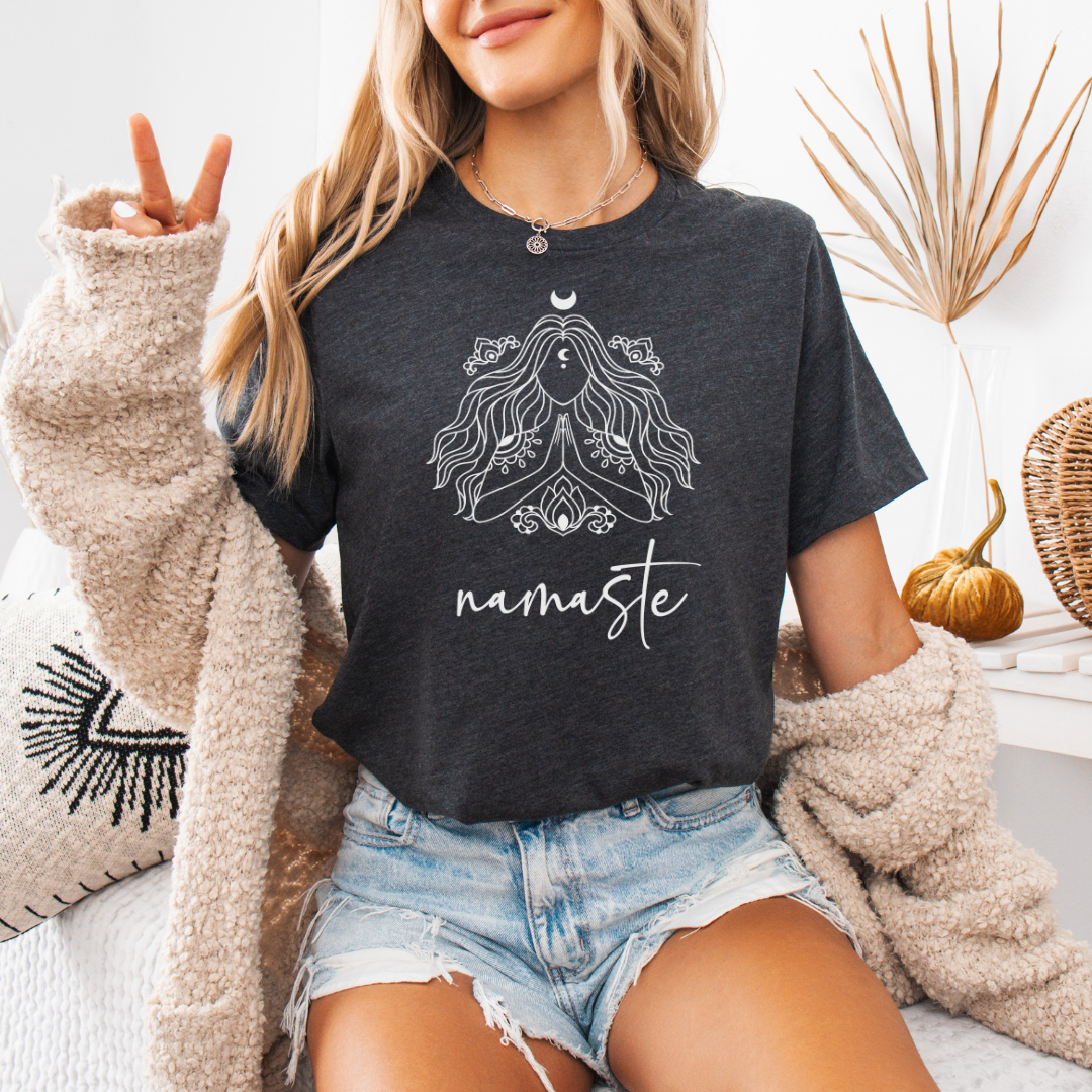 Yoga namaste shirt in gray