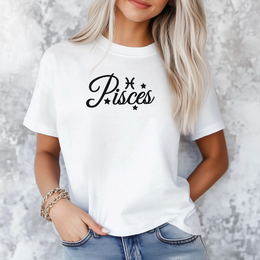 Pisces Tee in white