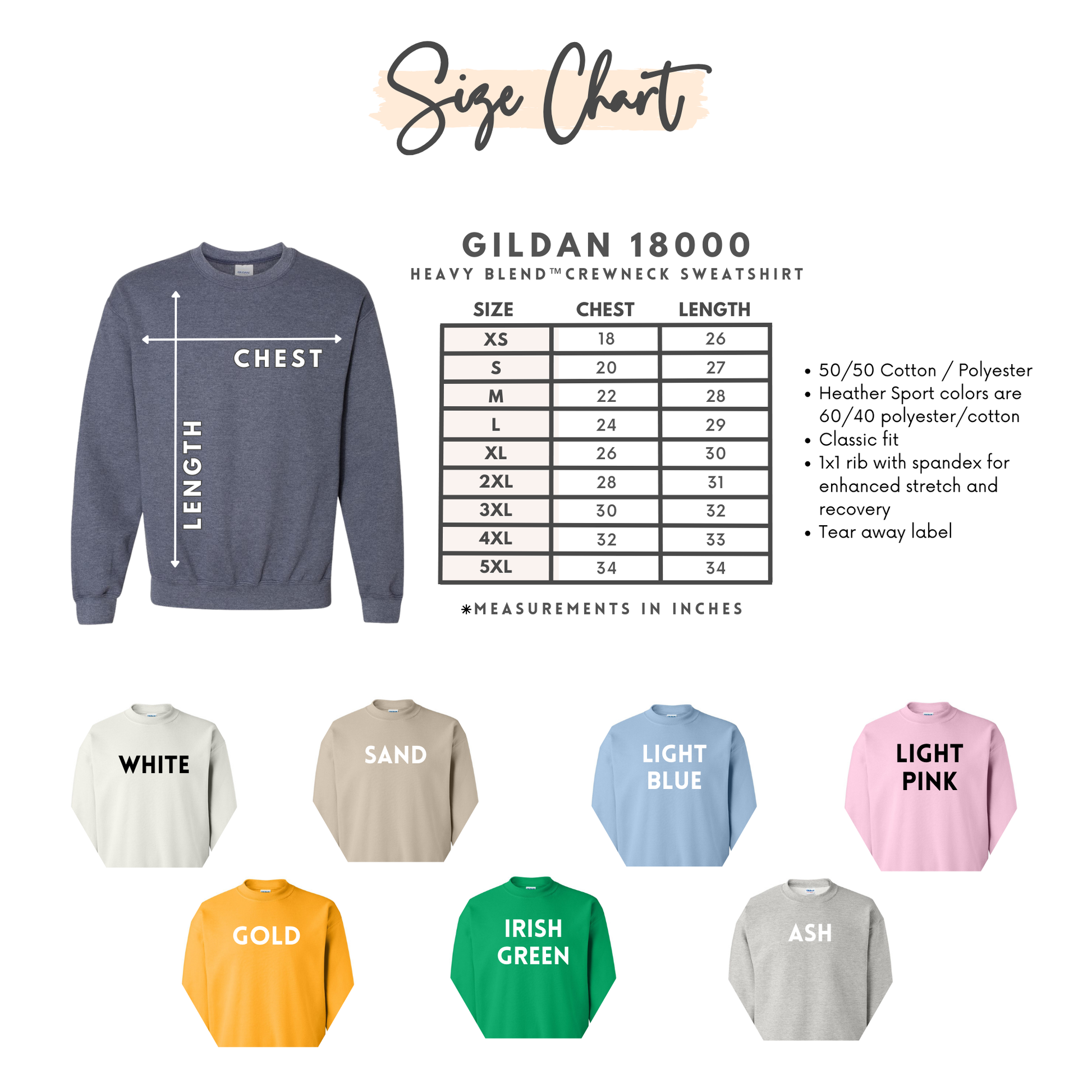 size chart for gildan 18000 sweatshirt witchy mama sweatshirt