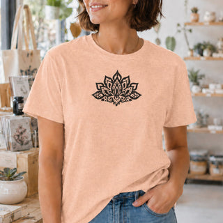 Lotus flat lay peach