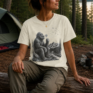 Bigfoot Dandelion Wish Nature T-Shirt