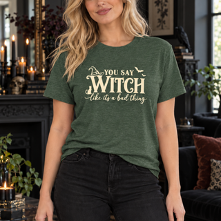 Witchy slogan Halloween shirt, alternate view