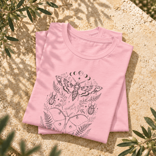 Mystical Moth and Celestial Symbols graphic tee