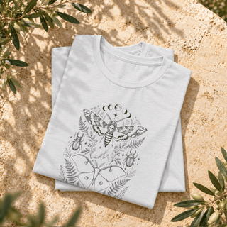 Mystical Moth and Celestial Symbols graphic tee