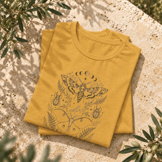 Mystical Moth and Celestial Symbols graphic tee