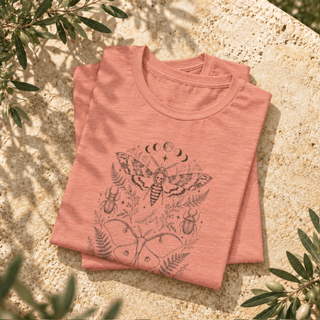 Mystical Moth and Celestial Symbols graphic tee