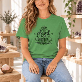 Closed for Spiritual Maintenance botanical graphic tee
