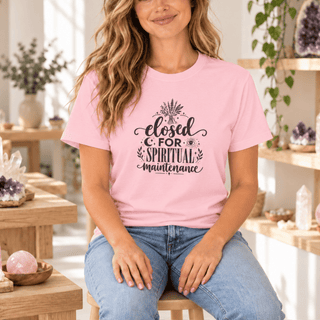 Closed for Spiritual Maintenance botanical graphic tee