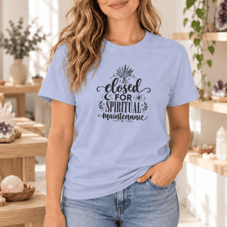 Closed for Spiritual Maintenance botanical graphic tee