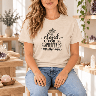 Closed for Spiritual Maintenance botanical graphic tee