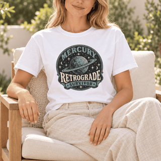 Mercury Retrograde Survivor T-Shirt in White, Comfort Colors garment-dyed tee
