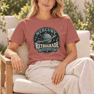 Mercury Retrograde Survivor T-Shirt, Comfort Colors astrology graphic tee