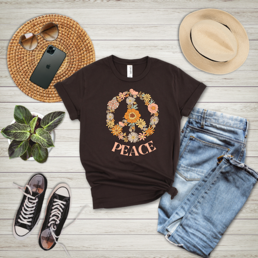 Brown Lifestyle peace tshirt