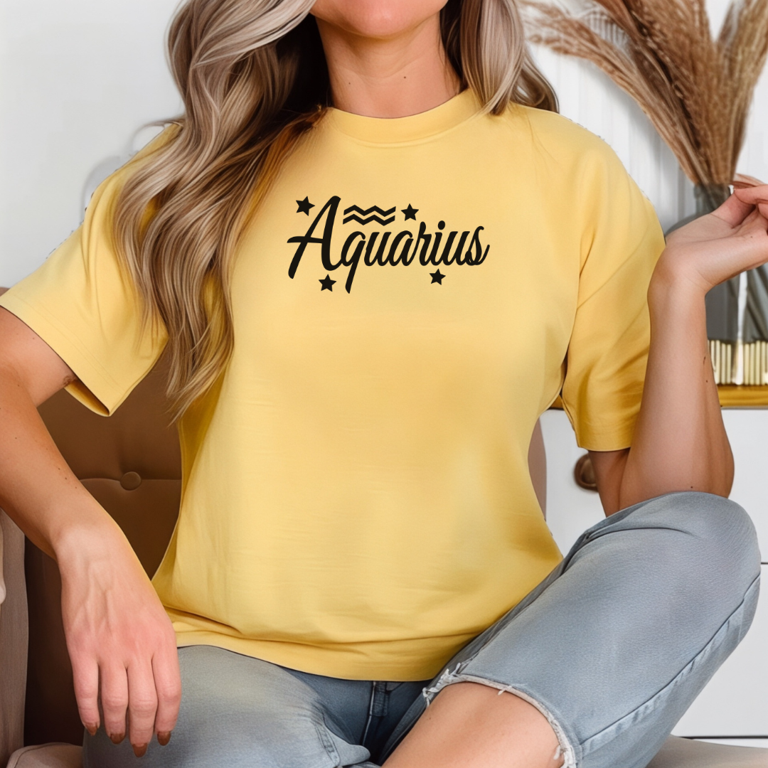 Aquarius tee in mustard