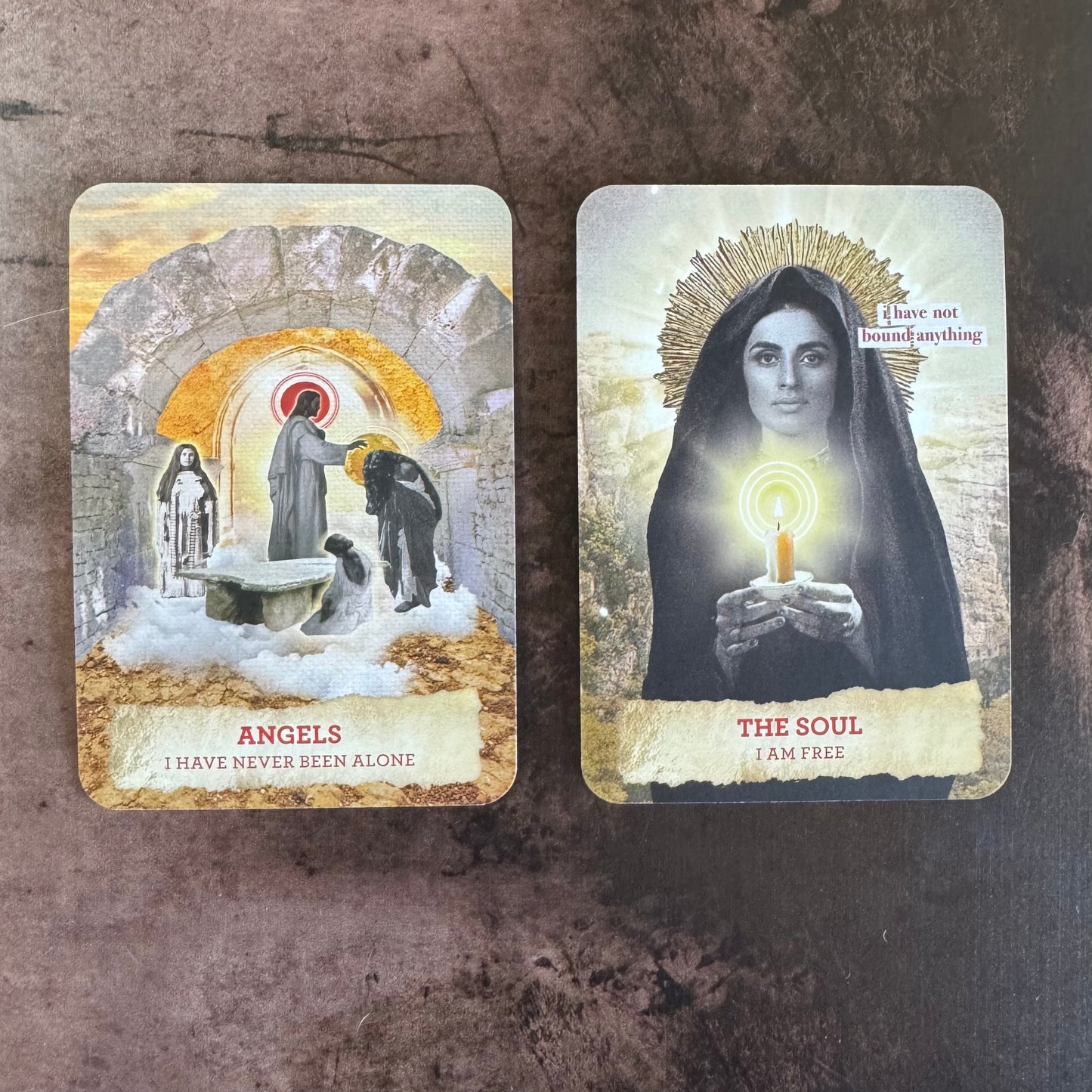 Cards for Mary Magdalene oracle angels and the oul