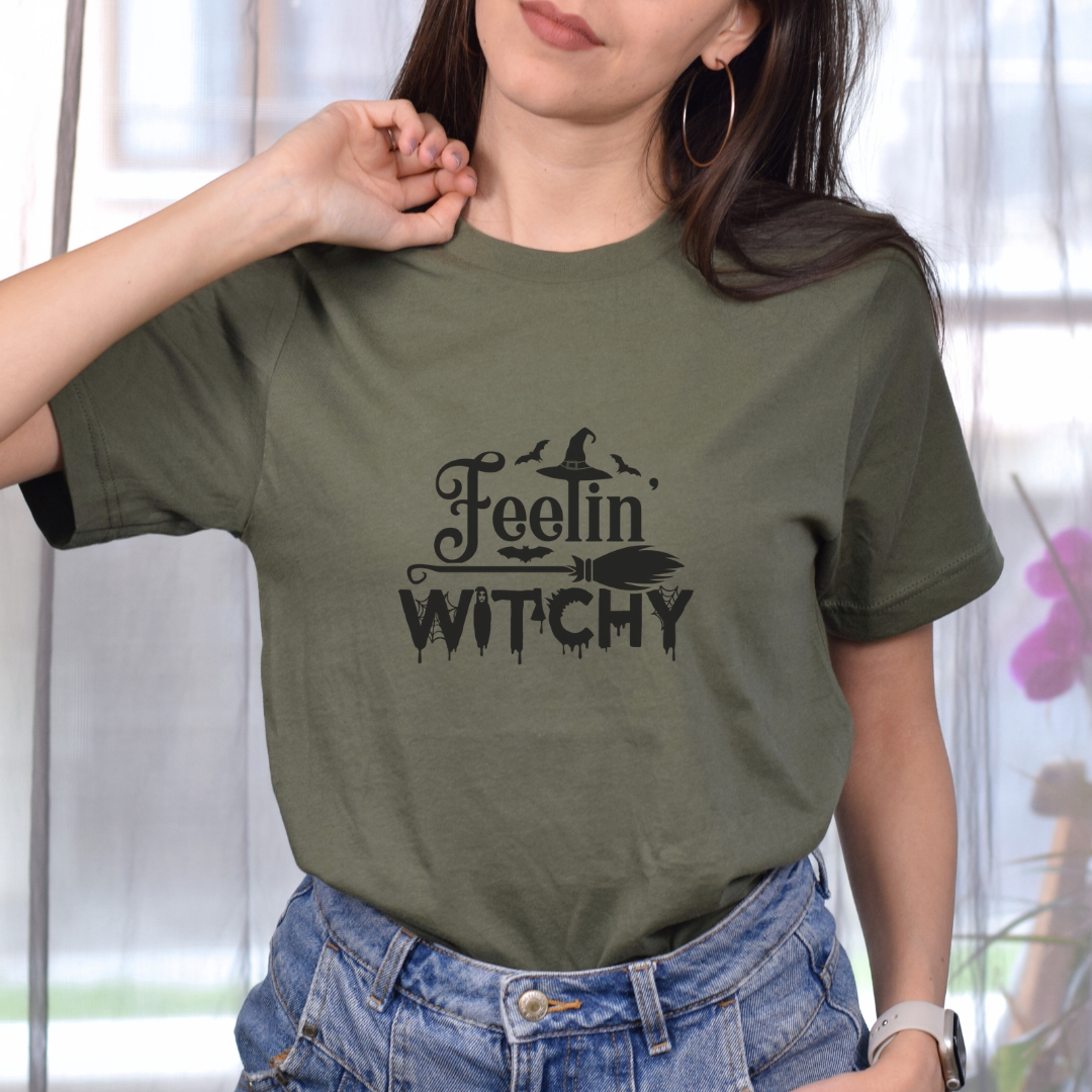 Military Green Witchy Shirt gift