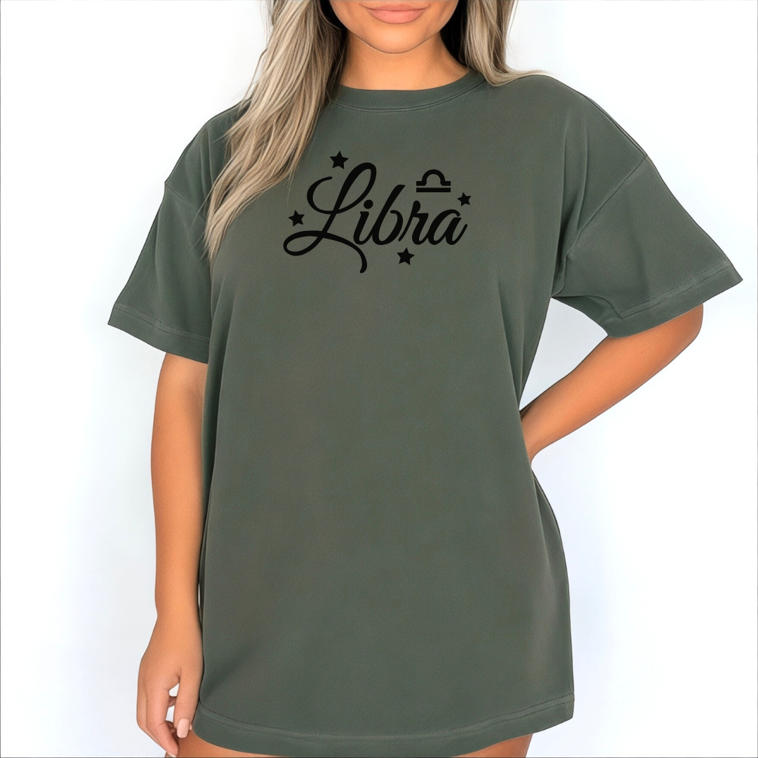 Libra shirt in moss boho gift