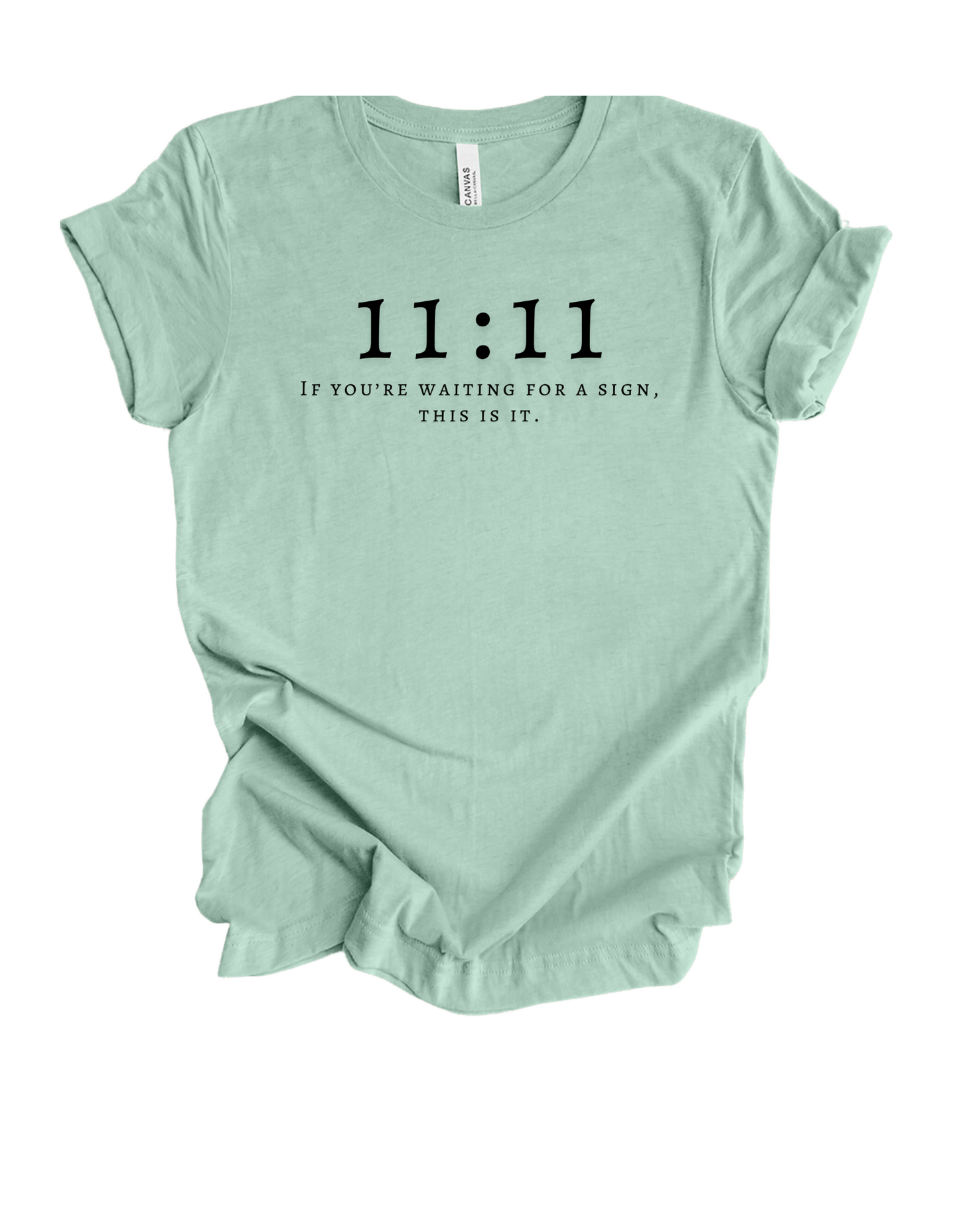 light green 11:11 tshirt