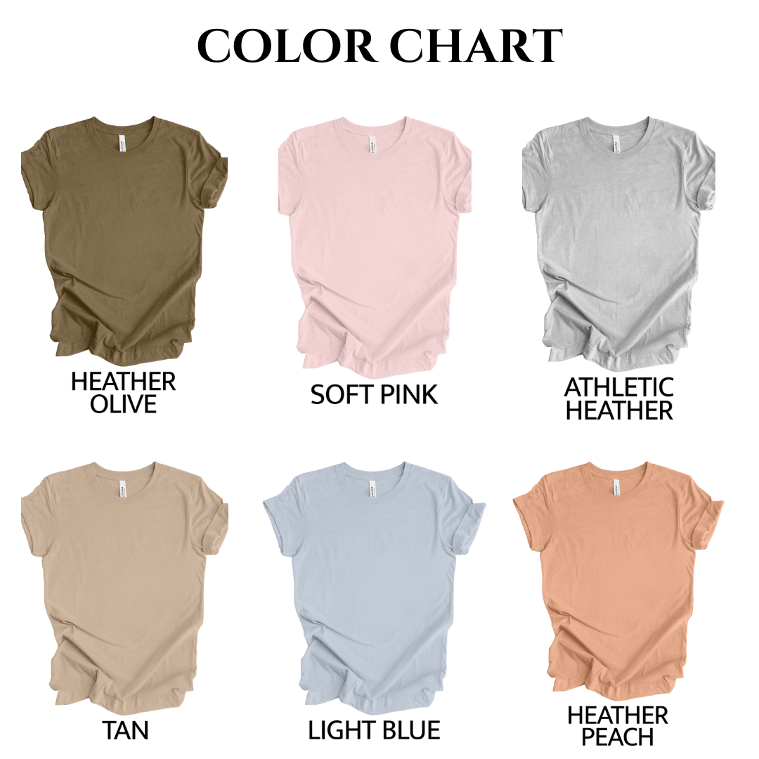 color chart for I have a crystal for that shirt