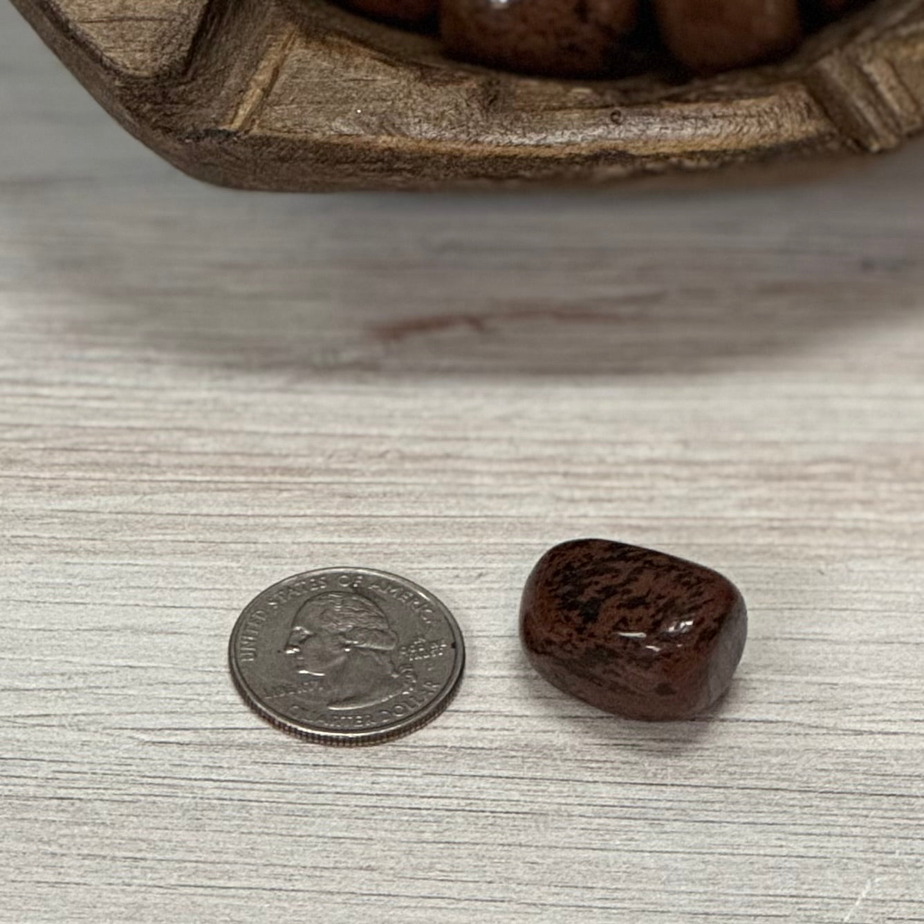 Tumbled mahogany jasper
